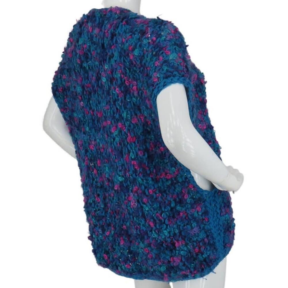 Vintage Curly Fluffy Knit Wool Sweater Vest